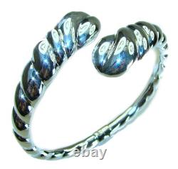 Fancy. 925 Sterling Silver handcrafted Statement Italy made Bracelet / Cuff