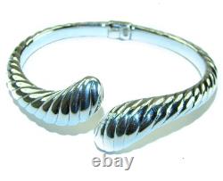 Fancy. 925 Sterling Silver handcrafted Statement Italy made Bracelet / Cuff