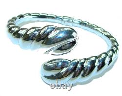 Fancy. 925 Sterling Silver handcrafted Statement Italy made Bracelet / Cuff