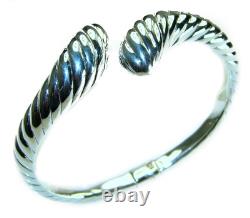 Fancy. 925 Sterling Silver handcrafted Statement Italy made Bracelet / Cuff