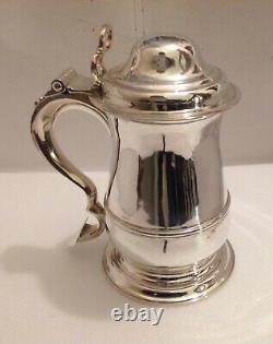 Fine Georgian Silver Tankard Made By Starling Wilford In London In 1765