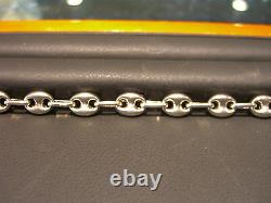 Fine Hand Made Sterling Silver Gucci Link Bracelet Fits Up To 8 New Wow