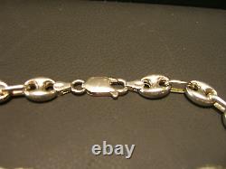 Fine Hand Made Sterling Silver Gucci Link Bracelet Fits Up To 8 New Wow