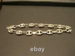 Fine Hand Made Sterling Silver Gucci Link Bracelet Fits Up To 8 New Wow