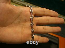 Fine Hand Made Sterling Silver Gucci Link Bracelet Fits Up To 8 New Wow