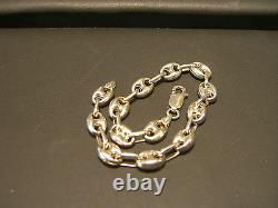 Fine Hand Made Sterling Silver Gucci Link Bracelet Fits Up To 8 New Wow