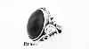 Finely Made Solid Sterling Silver Faceted Black Onyx Women Ring St 207