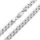 Franco Square Chain Greek Key 025 Gauge Sterling Silver Made Italy