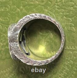 GENUINE Gucci 925 Sterling Silver Interlocking G Ring Made in Italy Size 5.75