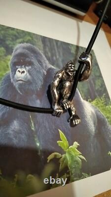 GORILLA pendant made sterling silver 925-artisan product