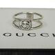 GUCCI GG Logo Ring Silver 925 JP Size 10 Made In Italy Accessory 07MK963