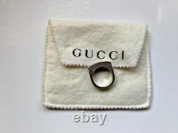 GUCCI Ring 925 Sterling Silver Size 7.5 Made in Italy