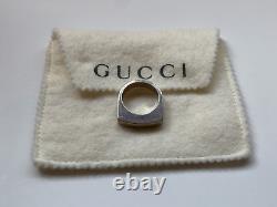 GUCCI Ring 925 Sterling Silver Size 7.5 Made in Italy