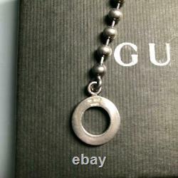 GUCCI Sterling Silver 925 Ball Chain Toggle Bracelet 7.7 Made in Italy NO BOX