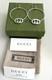GUCCI Sterling Silver BRITT Interlocking GG Logos Earrings Made In Italy NWT