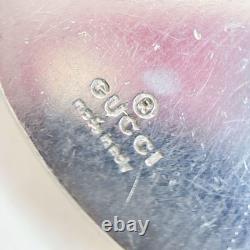 GUCCI Vintage Handcuff Dog Tag Bracelet 925 Sterling Silver Made in Italy