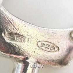 GUCCI Vintage Handcuff Dog Tag Bracelet 925 Sterling Silver Made in Italy