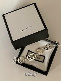 GUCCI Women's Sterling Silver GG Bracelet MADE IN ITALY New in Box