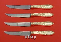 Gadroonette by Manchester Sterling Silver Steak Knife Set 4pc HHWS Custom Made