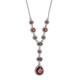 Garnet Necklace Solid Sterling Silver 18 Length Hallmarked British Made