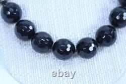 Gemstone sterling silver black onyx necklace Made in USA