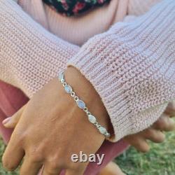Genuine Moonstone Bracelet 925 Sterling Silver Boho Moonstone Jewelry Gift USA