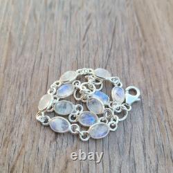 Genuine Moonstone Bracelet 925 Sterling Silver Boho Moonstone Jewelry Gift USA