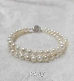 Genuine Pearl Bracelet Made From Vintage Pearls. 925 Sterling Silver Clasp