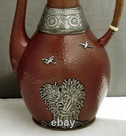 Gorham Sterling & Copper Turkish Coffee Pot 1882 HAND MADE