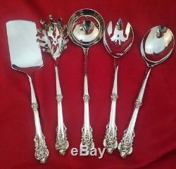 Grande Baroque by Wallace Sterling Silver 5 Piece Hostess Set Custom Made