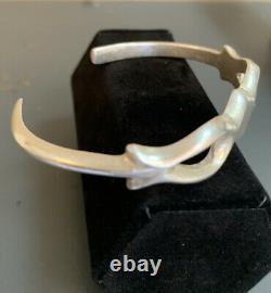 Great Vintage Signed N. TSO Navajo Sterling Silver Bracelet. Made By Nellie Tso