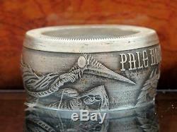 Grim Reaper Pale horse of death coin ring made from Pure silver coin