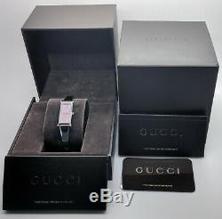 Gucci 1500L Silver Tone Pink Mother of Pearl Dial Bangle Womens Swiss Made Watch