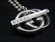 Gucci Beaded Toggle Choker Necklace Sterling Silver. 925 Made in Italy