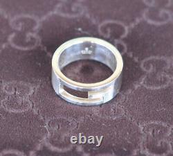 Gucci G Logo Ring Sterling Silver 925 Size 10 1/4 US Gucci Size 23 Made Italy