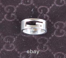 Gucci G Logo Ring Sterling Silver 925 Size 10 1/4 US Gucci Size 23 Made Italy