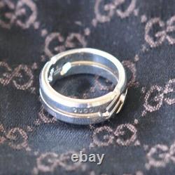 Gucci G Logo Ring Sterling Silver 925 Size 7 US 14 Gucci Size Made Italy