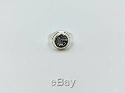 Gucci G Logo Sterling Silver Ring Size 4.25 Made in Italy