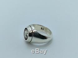 Gucci G Logo Sterling Silver Ring Size 4.25 Made in Italy