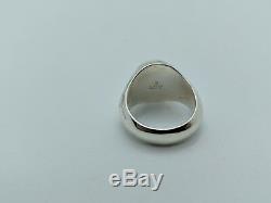 Gucci G Logo Sterling Silver Ring Size 4.25 Made in Italy