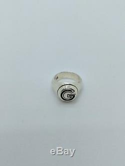 Gucci G Logo Sterling Silver Ring Size 4.25 Made in Italy