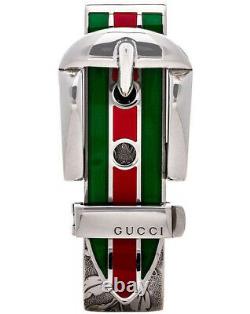 Gucci Garden Web Buckle Money Clip Sterling Silver + Enamel Made In Italy