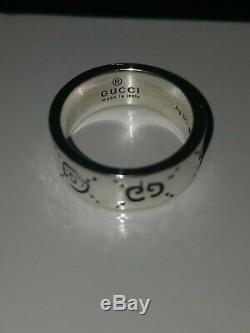 Gucci Ghost GG 925 Sterling Silver Ring Size 9 Made in Italy Rare Male/Female 1
