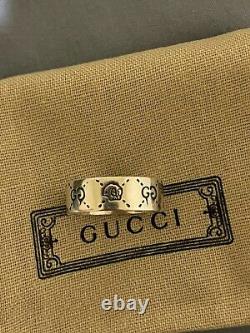 Gucci Ghost Ring 925 Sterling Silver Size 8 Made in Italy