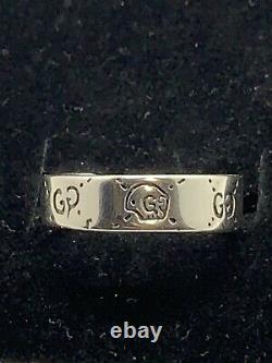 Gucci Ghost Ring 925 Sterling Silver Size 8 Made in Italy