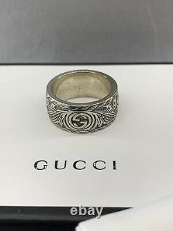 Gucci Ghost Ring 925 Sterling Silver Size9 Made in Italy