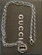 Gucci Interlocking G Logo Pendant & Necklace Sterling Silver 925 Made in Italy