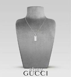 Gucci Men's Trademark Engraved G Pendant + Box Chain Necklace Made In Italy