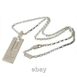 Gucci Men's Trademark Engraved G Pendant + Box Chain Necklace Made In Italy