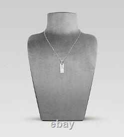 Gucci Men's Trademark Engraved G Pendant + Box Chain Necklace Made In Italy